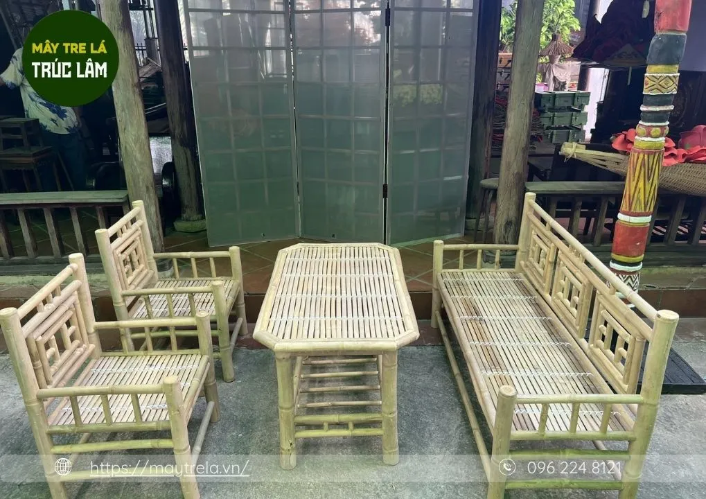 Bộ bàn ghế sofa tre