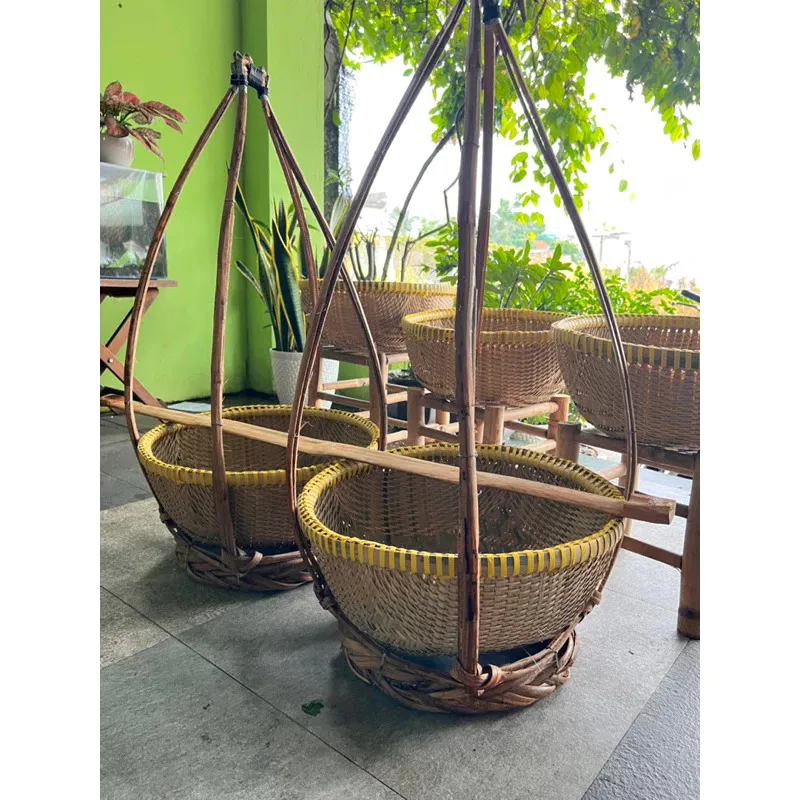 Quang gánh tre trang trí tiểu cảnh