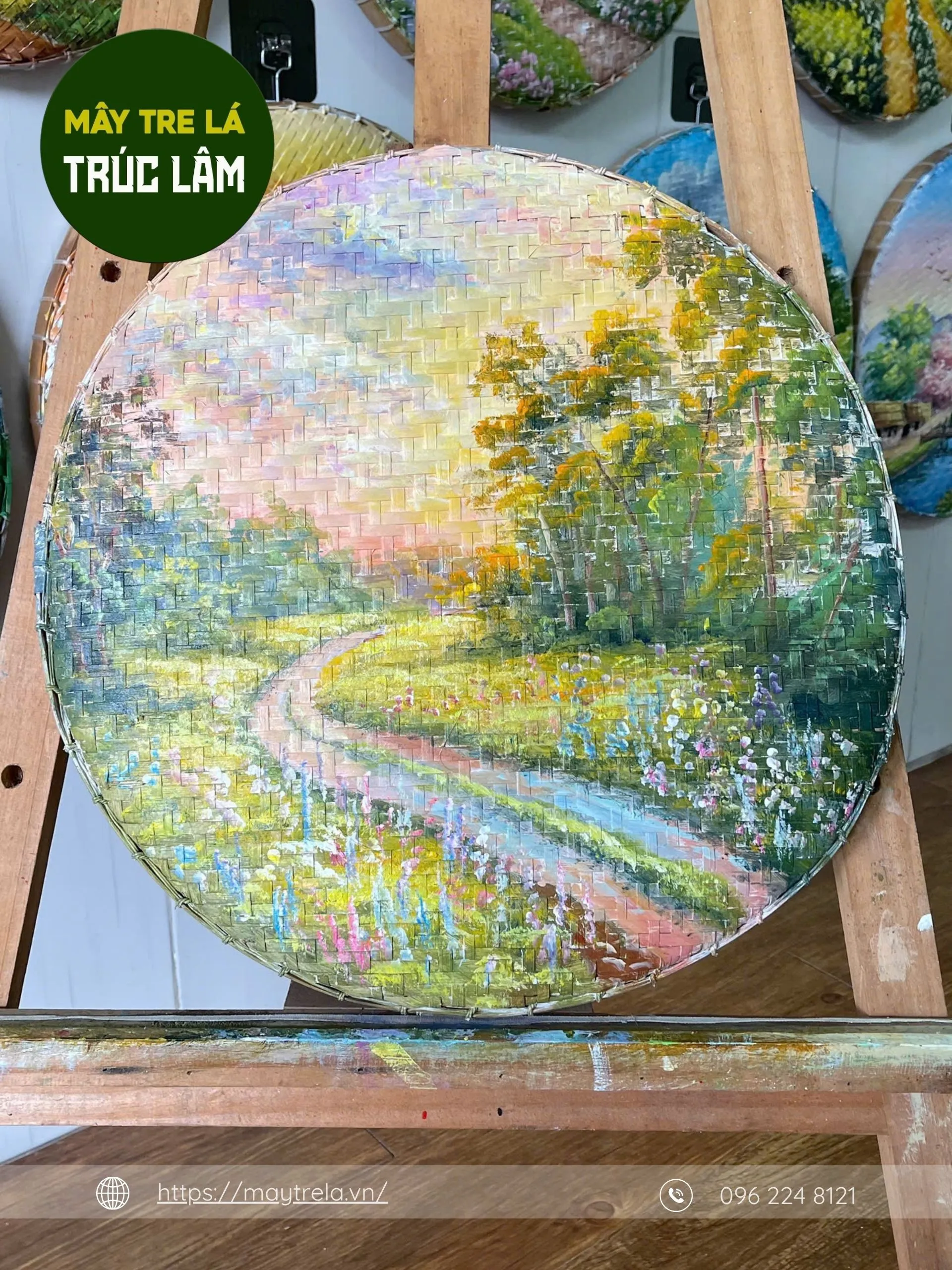 Mẹt tre trang trí mẫu 2